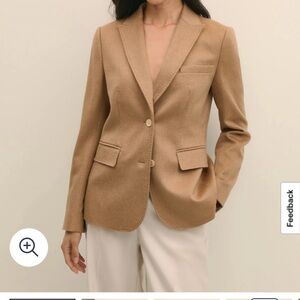 Brooks Brothers Camel Wool-Blend Notched Lapel Blazer